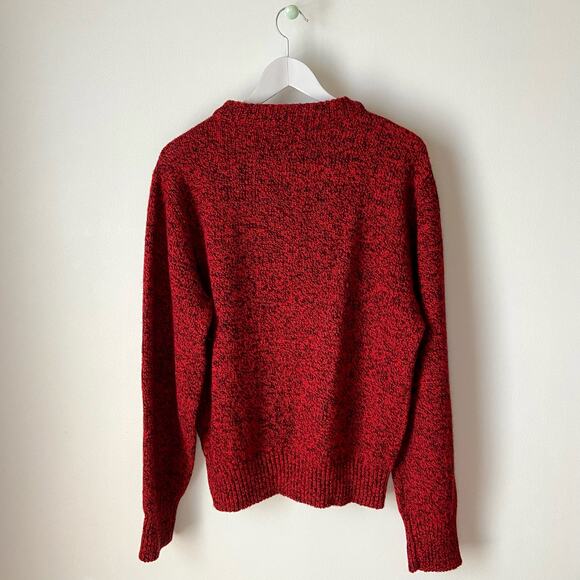 Eddie Bauer Vintage Red Wool Blend Sweater Size Medium - Picture 2 of 5